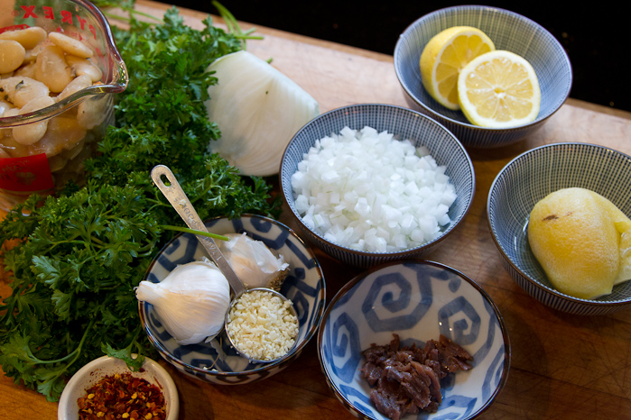 Braised artichoke ingredients