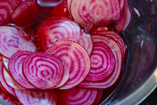 Beets in pickle juice.