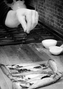 Grilled Sardines with Feta and Salmoriglio -7424