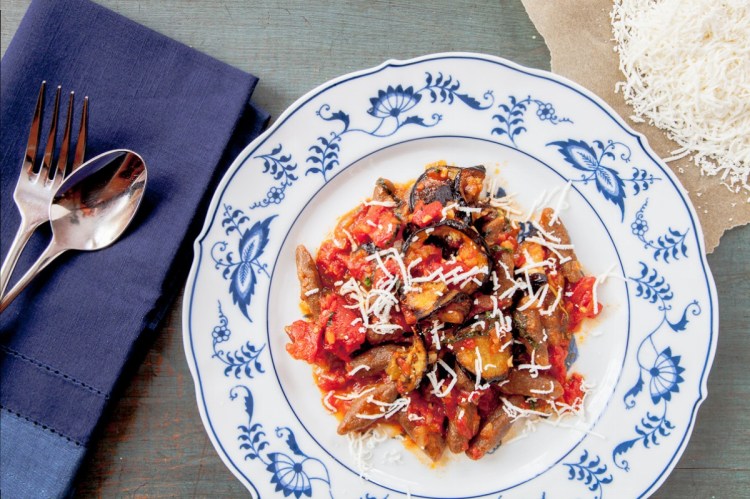 Cavatelli with Tomato-Eggplant Sauce and Ricotta Salata-18