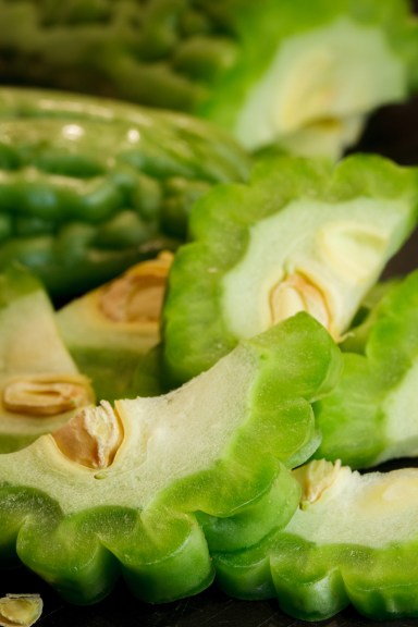 Tofu Stir-Fry with Bitter Melon, Sweet Potatoes and Turmeric Poached Eggs TGF-2