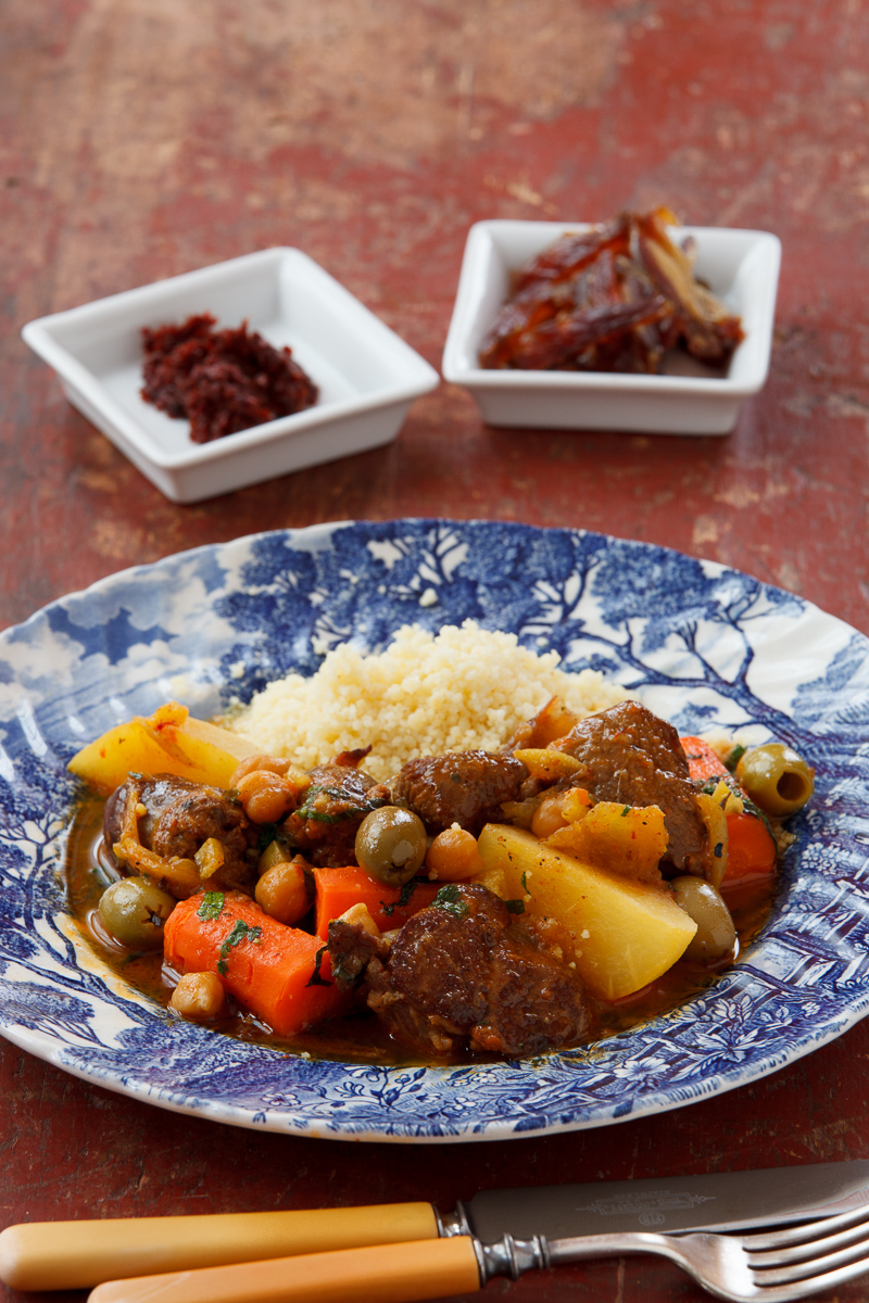 Pressure Cooker Lamb Stew with Chickpeas, Preservred Lemon and Saffron-12