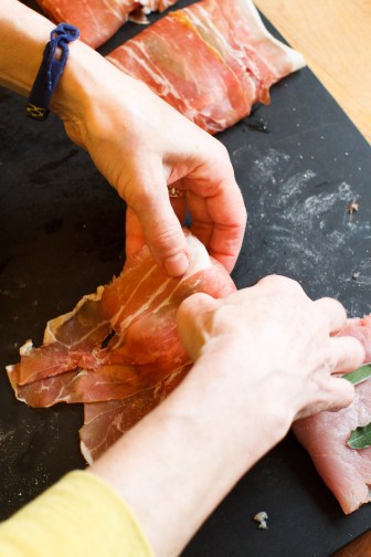 Pork Scaloppine with Prosciutto, Capers and Balsamic Vinegar TGF-13