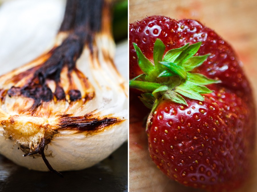 Spring Onion and Strawberry Salad with Pistachio Pesto-3