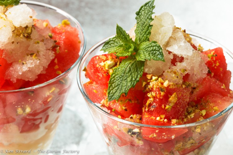 Chili-Ginger Granita with Watermelon and Pistachios-12