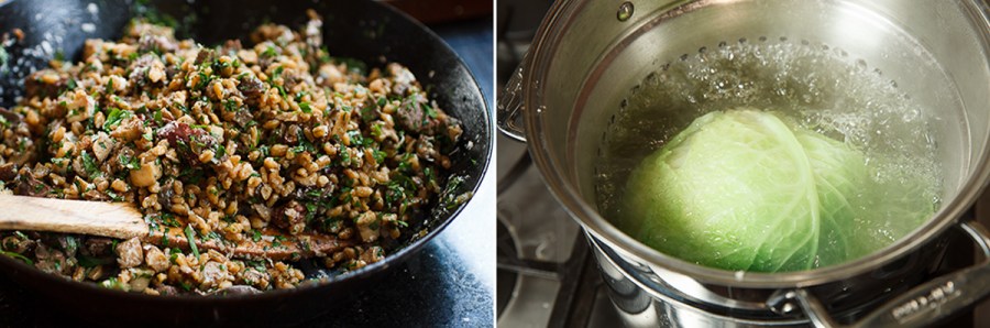 Stuffed Cabbage with Farro, Mushrooms and Chicken Livers-19-2