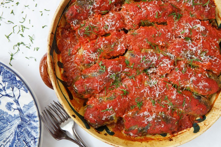 Stuffed Cabbage with Farro, Mushrooms and Chicken Livers-34-10921