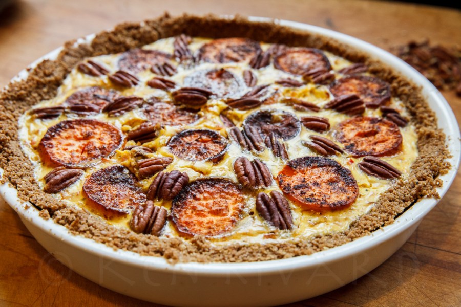 Sweet Potato and Gruyère Pie with Pecans-13148