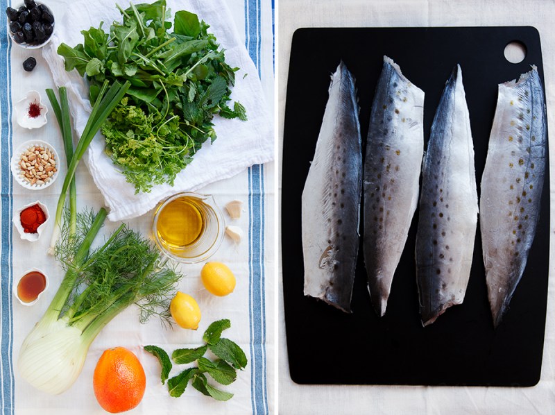 Spanish Mackerel, Saffron and Honey with Fennel - Blood Orange Salad-3