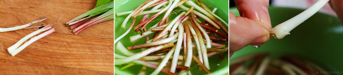 Grilled Sardine with Ramp and Rhubarb Agrodolce 3-2-2
