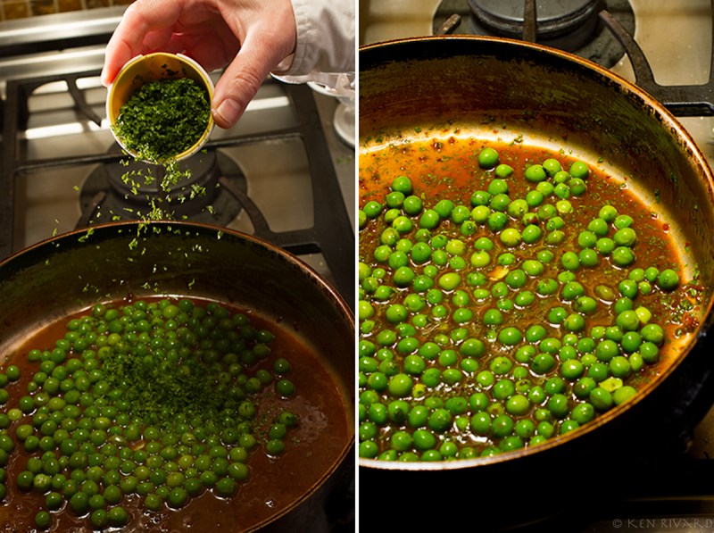 Scallops, peas and chervil 2-2-2