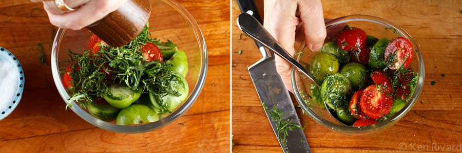 Bluefish with Dukkah, Tomatoes and Garlic Yogurt-12