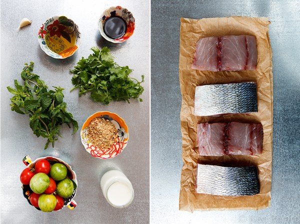 Bluefish with Dukkah, Tomatoes and Garlic Yogurt-5