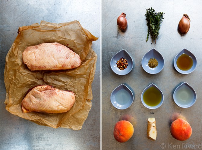 Grilled Duck Breast with Peaches 2-1