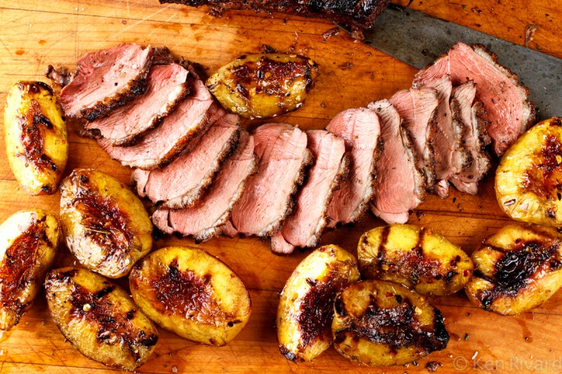 Grilled Duck Breast with Peaches-8480