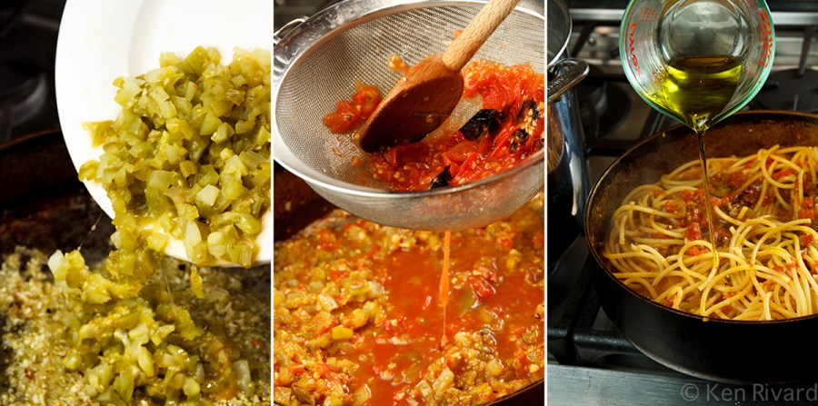 Bucatini with Red and Green Tomatoes 3-2-2