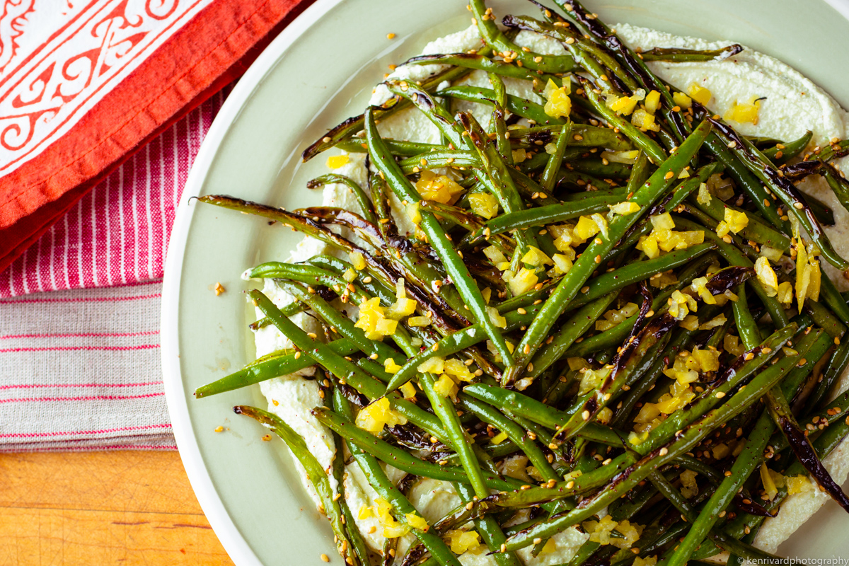 Seared Green Beans with Whipped Feta-3531