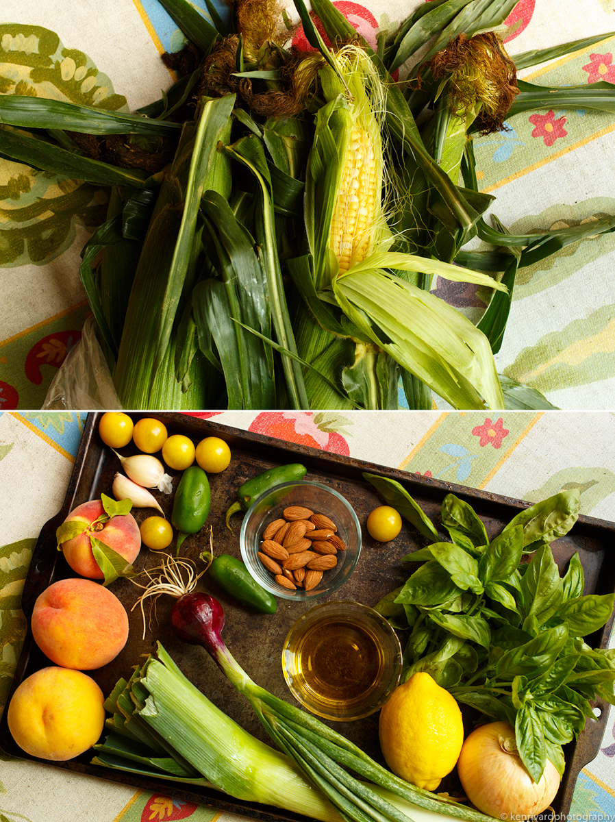 Chilled Corn and Peach Soup with Basil 2-2-2